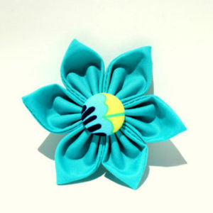 Dog/Cat Flower Turquoise Blue Velcro